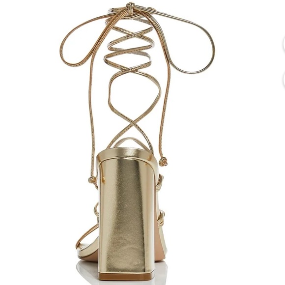 AQUA Leah Ankle Tie High Heel Sandals - Picture 3 of 10